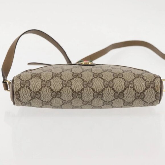 GUCCI GG Supreme Web Sherry Line Shoulder Bag PVC Beige 116 02 089 Auth BA6301 - Picture 5 of 16